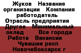 Жуков › Название организации ­ Компания-работодатель › Отрасль предприятия ­ Другое › Минимальный оклад ­ 1 - Все города Работа » Вакансии   . Чувашия респ.,Новочебоксарск г.